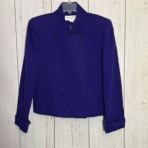 Christian Dior 100% Wool Purple Buttoned Blazer